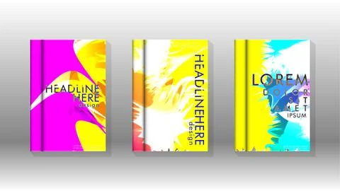 Vector design of background cover with colorful abstract spray patterns. Colo Stock Illustration