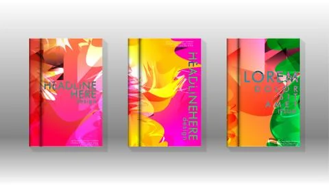 Vector design of background cover with colorful abstract spray patterns. Colo Stock Illustration