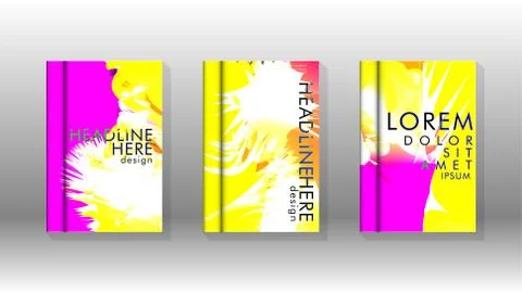 Vector design of background cover with colorful abstract spray patterns. Colo Stock Illustration