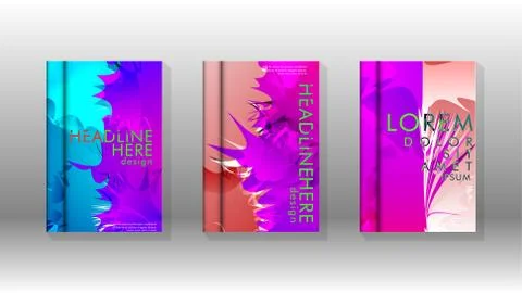 Vector design of background cover with colorful abstract spray patterns. Colo 스톡 일러스트