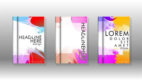 Vector design of background cover with colorful abstract spray patterns. Colo Stock Illustration