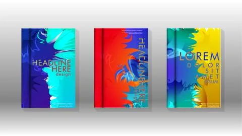 Vector design of background cover with colorful abstract spray patterns. Colo Stock Illustration