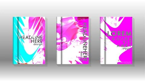 Vector design of background cover with colorful abstract spray patterns. Colo Stock Illustration