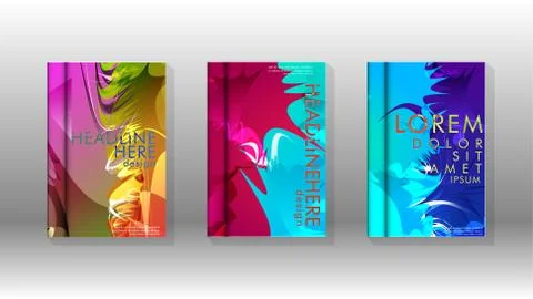 Vector design of background cover with colorful abstract spray patterns. Colo イラスト素材