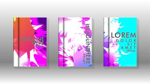 Vector design of background cover with colorful abstract spray patterns. Colo Stock Illustration