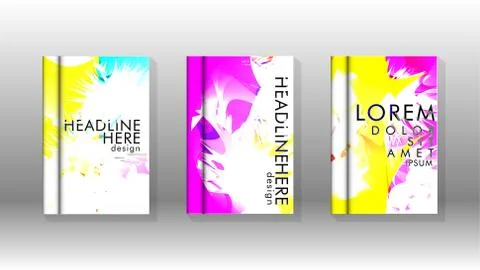 Vector design of background cover with colorful abstract spray patterns. Colo イラスト素材
