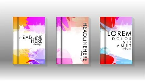Vector design of background cover with colorful abstract spray patterns. Colo 스톡 일러스트