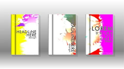 Vector design of background cover with colorful abstract spray patterns. Colo 스톡 일러스트