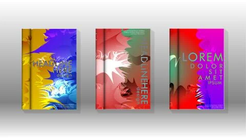 Vector design of background cover with colorful abstract spray patterns. Colo Stock Illustration