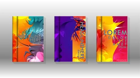 Vector design of background cover with colorful abstract spray patterns. Colo Stock Illustration