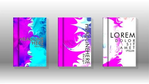 Vector design of background cover with colorful abstract spray patterns. Colo Illustrazione stock