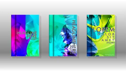 Vector design of background cover with colorful abstract spray patterns. Colo Stock Illustration