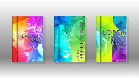 Vector design of background cover with colorful abstract spray patterns. Colo Stock Illustration