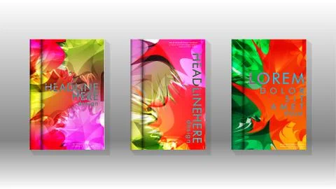 Vector design of background cover with colorful abstract spray patterns. Colo Stock Illustration