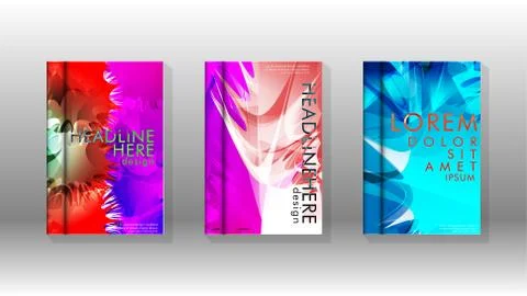 Vector design of background cover with colorful abstract spray patterns. Colo Stock Illustration