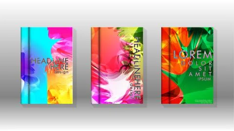 Vector design of background cover with colorful abstract spray patterns. Colo Stock Illustration