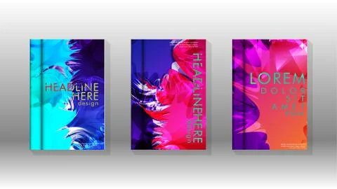 Vector design of background cover with colorful abstract spray patterns. Colo 스톡 일러스트