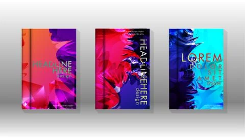 Vector design of background cover with colorful abstract spray patterns. Colo Stock Illustration