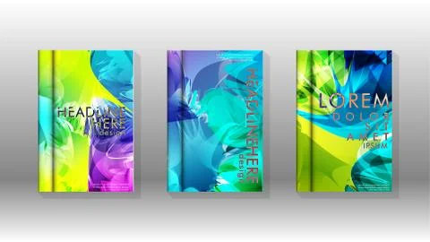 Vector design of background cover with colorful abstract spray patterns. Colo Stock Illustration