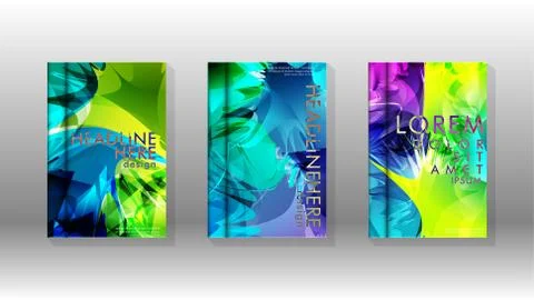 Vector design of background cover with colorful abstract spray patterns. Colo Stock Illustration