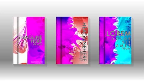 Vector design of background cover with colorful abstract spray patterns. Colo Stock Illustration
