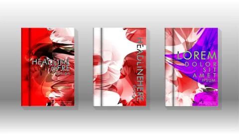 Vector design of background cover with colorful abstract spray patterns. Colo Illustrazione stock