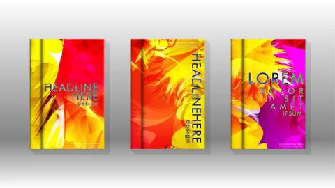 Vector design of background cover with colorful abstract spray patterns. Colo Stock Illustration