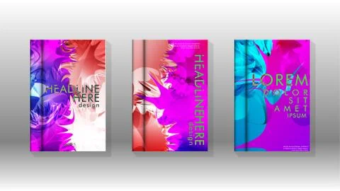 Vector design of background cover with colorful abstract spray patterns. Colo Stock Illustration