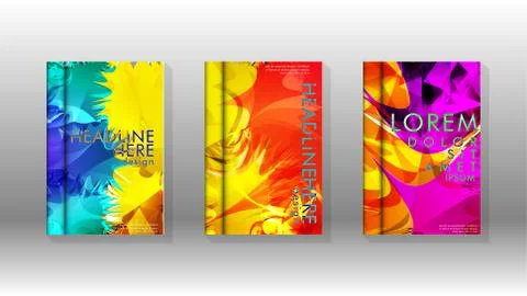 Vector design of background cover with colorful abstract spray patterns. Colo 스톡 일러스트