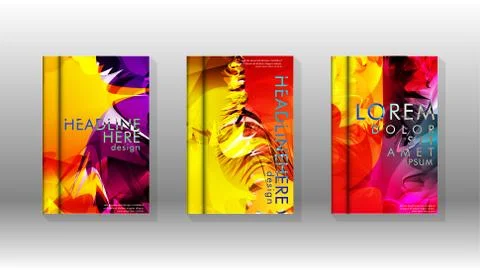 Vector design of background cover with colorful abstract spray patterns. Colo 스톡 일러스트