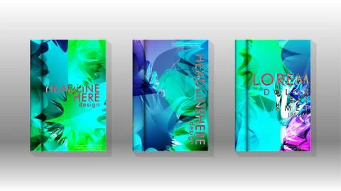 Vector design of background cover with colorful abstract spray patterns. Colo Stock Illustration