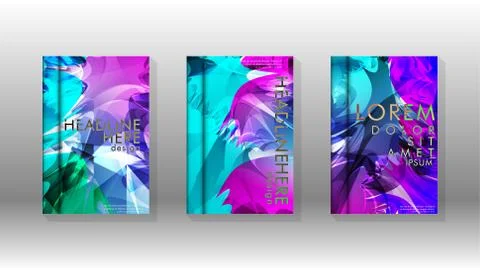 Vector design of background cover with colorful abstract spray patterns. Colo Stock Illustration