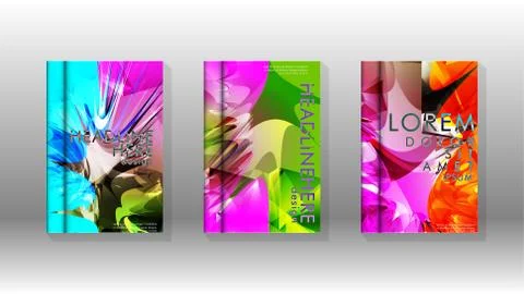 Vector design of background cover with colorful abstract spray patterns. Colo 스톡 일러스트