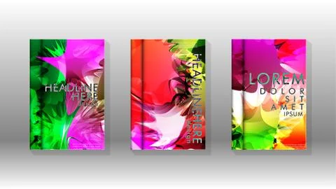 Vector design of background cover with colorful abstract spray patterns. Colo Stock Illustration