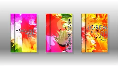 Vector design of background cover with colorful abstract spray patterns. Colo イラスト素材