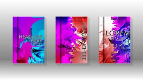Vector design of background cover with colorful abstract spray patterns. Colo イラスト素材