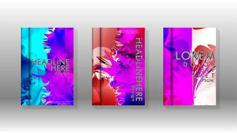 Vector design of background cover with colorful abstract spray patterns. Colo 스톡 일러스트