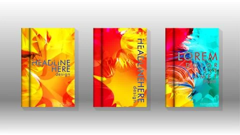 Vector design of background cover with colorful abstract spray patterns. Colo 스톡 일러스트