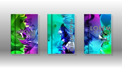 Vector design of background cover with colorful abstract spray patterns. Colo 스톡 일러스트