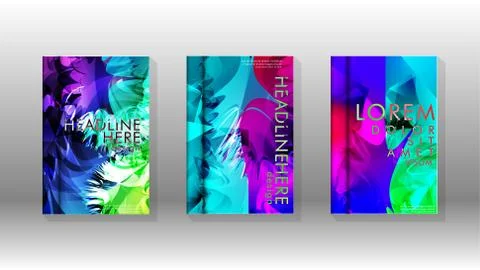 Vector design of background cover with colorful abstract spray patterns. Colo Stock Illustration