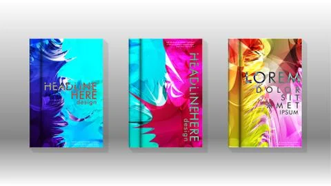 Vector design of background cover with colorful abstract spray patterns. Colo Stock Illustration