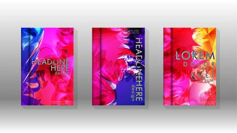 Vector design of background cover with colorful abstract spray patterns. Colo Stockillustratie