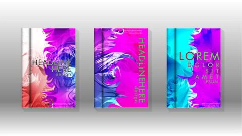 Vector design of background cover with colorful abstract spray patterns. Colo Stock Illustration