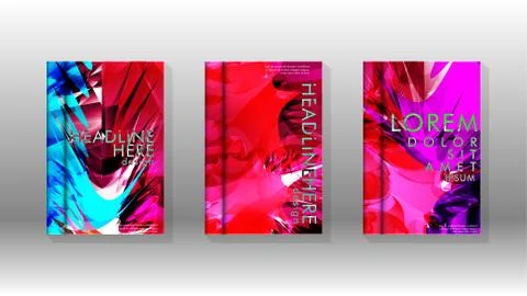 Vector design of background cover with colorful abstract spray patterns. Colo Stock Illustration