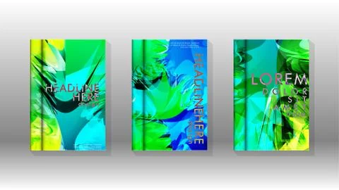 Vector design of background cover with colorful abstract spray patterns. Colo Stock Illustration