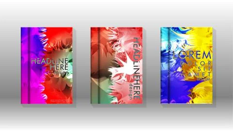 Vector design of background cover with colorful abstract spray patterns. Colo 스톡 일러스트