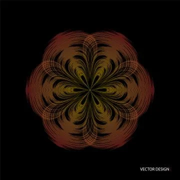 Vector design background. Round modern abstract element Stock Illustration