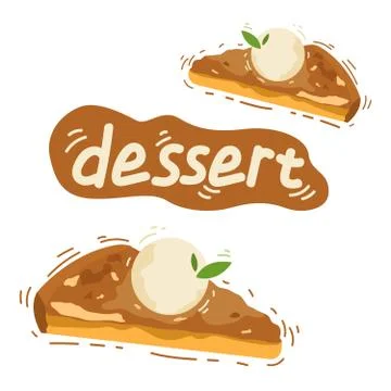 Vector design for bakery or baking shop with hand drawn dessert illustration Stock Illustration
