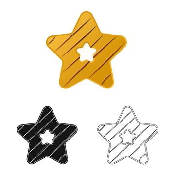 Vector design of biscuit and bake symbol. Collection of biscuit and chocolate Stock Illustration