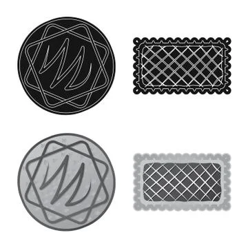 Vector design of biscuit and bake icon. Set of biscuit and chocolate stock Stock Illustration